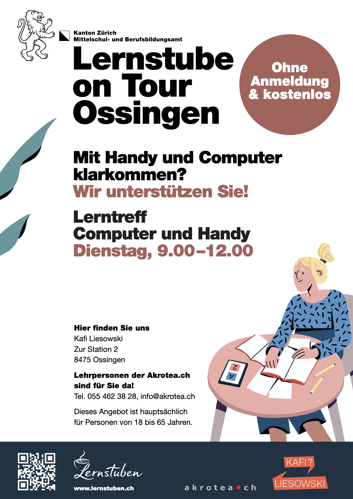 Flyer Lernstube on Tour in Ossingen